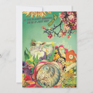 Carte collage néo-zélandais