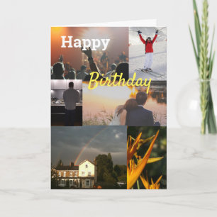 Carte Collage personnalisé photo anniversaire