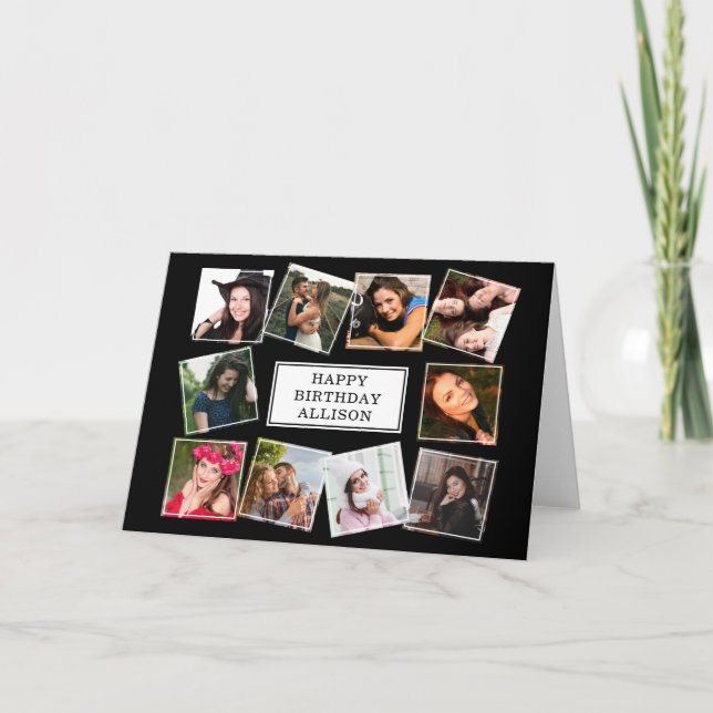 Carte Collage photo amusant Anniversaire (Devant)