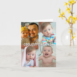Carte Collage photo bébé pour la fête des pères, papa le