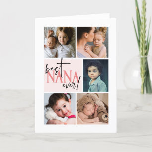 Carte Collage photo Best Nana Ever