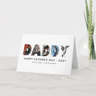Carte Collage photo chic moderne pour papa Fête des père