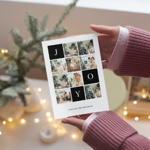 Carte Collage photo de Noël   Joie   Joyeuses Fêtes