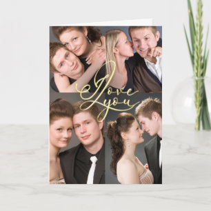 Carte Collage photo de Saint-Valentin Je t'aime