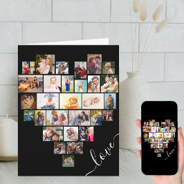 Carte Collage photo Love Heart Happy Anniversary