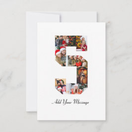 Carte Collage photo numéro 5 noir et blanc