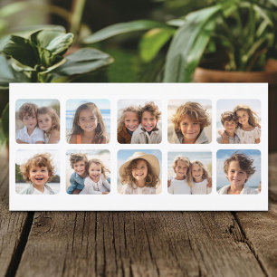 Carte Collage photo personnalisé de 10 images avec cadre