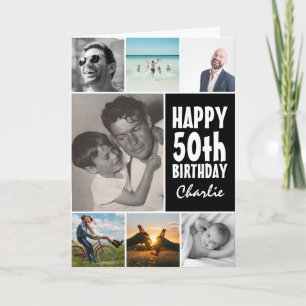 Carte Collage Photo Personnalisé Joyeux Anniversaire À T