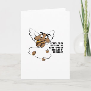 Carte Collé sur toi Style Minimaliste Propre 