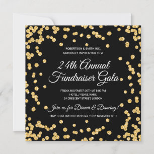 Carte Collecte de fonds d'entreprise Parties scintillant