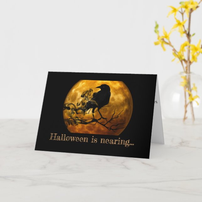 Carte Collecte d'Halloween (Fleur jaune)