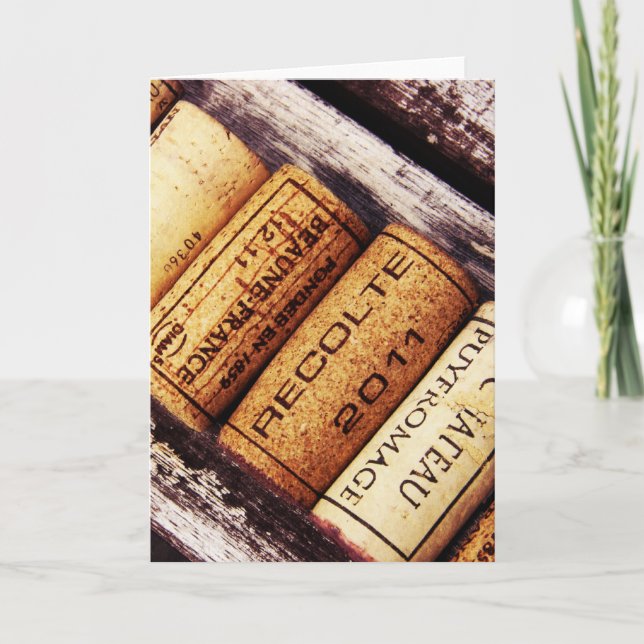 Carte collection de bouchons de bouteille de vin françai (Devant)