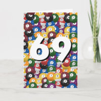 Collection de boules de billard pour 69e anniversa