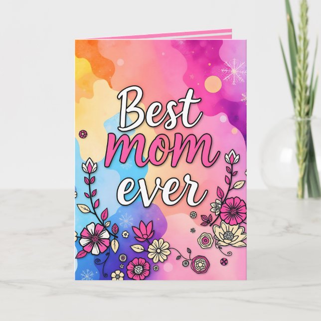 Carte Collection de luxe de fleurs tendance pour cadeau (Devant)