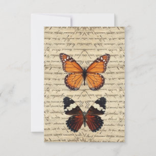 Carte Collection de papillons vintages