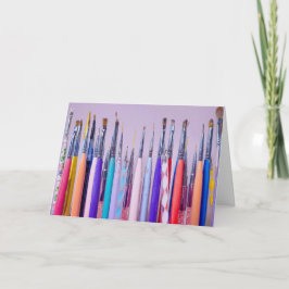 Carte Collection de pinceaux pour ongles d'anniversaire
