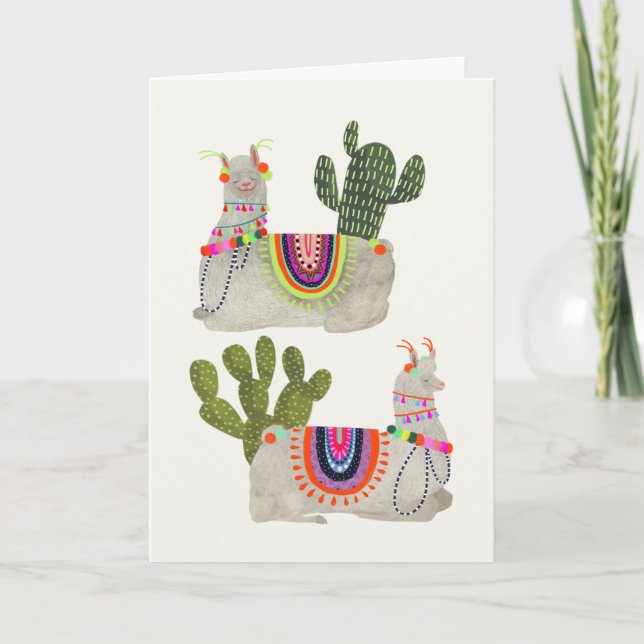 Carte Collection Llamarama| Llamas souriantes (Devant)