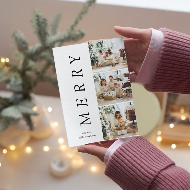 Carte Collection moderne Trois photos de famille | Joyeu (Créateur téléchargé)