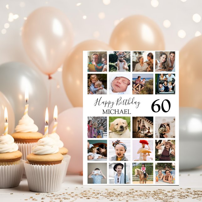 Carte Collection photo Modern Unisex 20 Anniversaire (Créateur téléchargé)