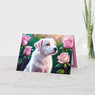 Carte Collection rose Et Belle Chienne