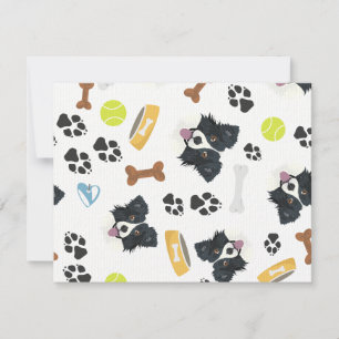 Carte Collie frontalier de chien souriant