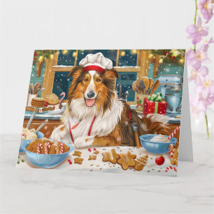 Carte Collie Pâtisserie de Fêtes : Noël Festif