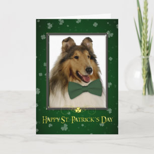 Carte Collie St. Patrick's Card