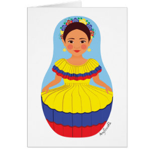 Carte colombienne de Matryoshka