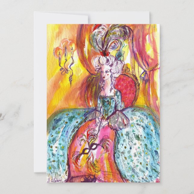 CARTE COLOMBINA / BAL MASQUÉ DU MARDI GRAS (Devant)