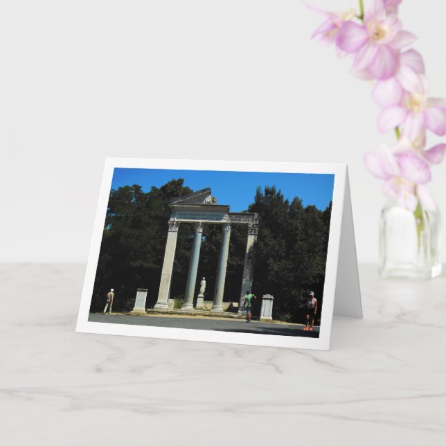 Carte Colonnes du jardin de la Villa Borghese, Rome, Ita (Orchidée)