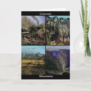 Carte Colorado Mountains Mosaic Photo Collage Se tirer b