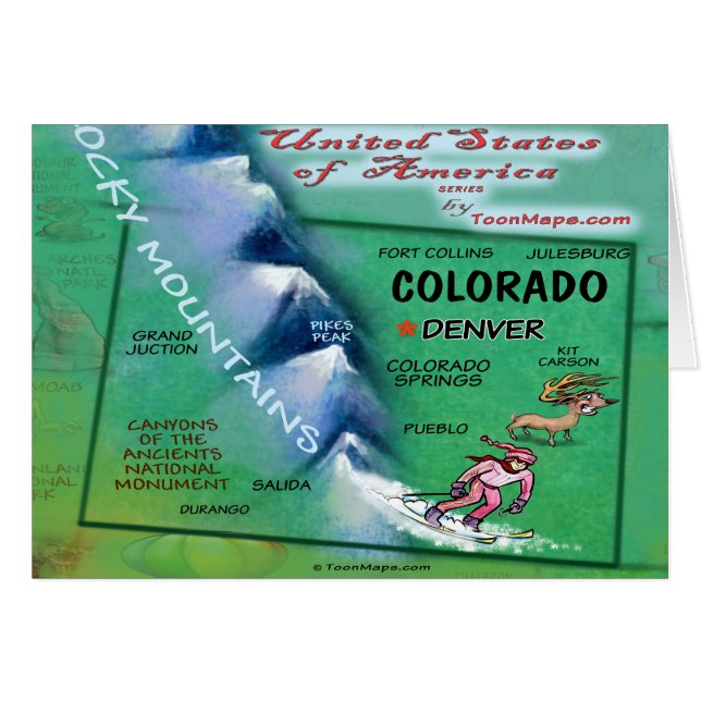 Carte Colorado USA (Devant horizontal)