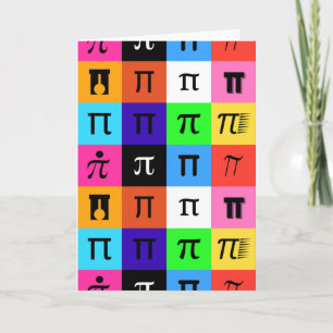 Carte colorblock happy pi day