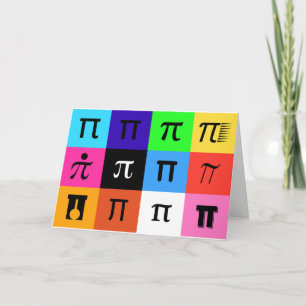 Carte colorblock happy pi day