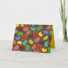 Carte Coloré et amusant Jellybean Pop Madness Retro Cand