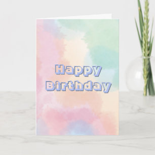 Carte Coloré, Joyeux Anniversaire