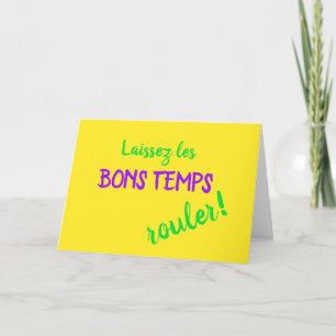 Carte Coloré Mardi Gras Laissez Les Bons Temps Rouler