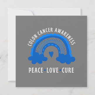 Carte Colorectal Colon Cancer Sensibilisation Paix Amour