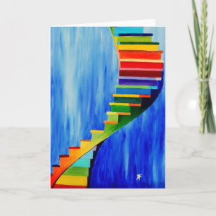 Carte Colored stairs - Greeting Card