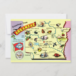 Carte colorée Arkansas Faire-part de déplacement
