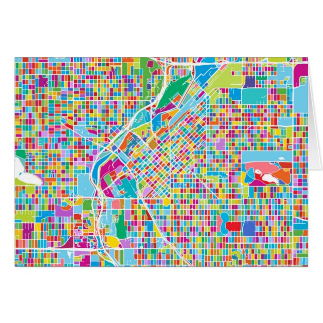Carte colorée de Denver (Devant horizontal)