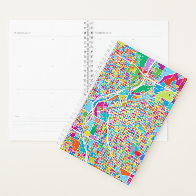 Carte colorée Denver (Devant avec enveloppe)
