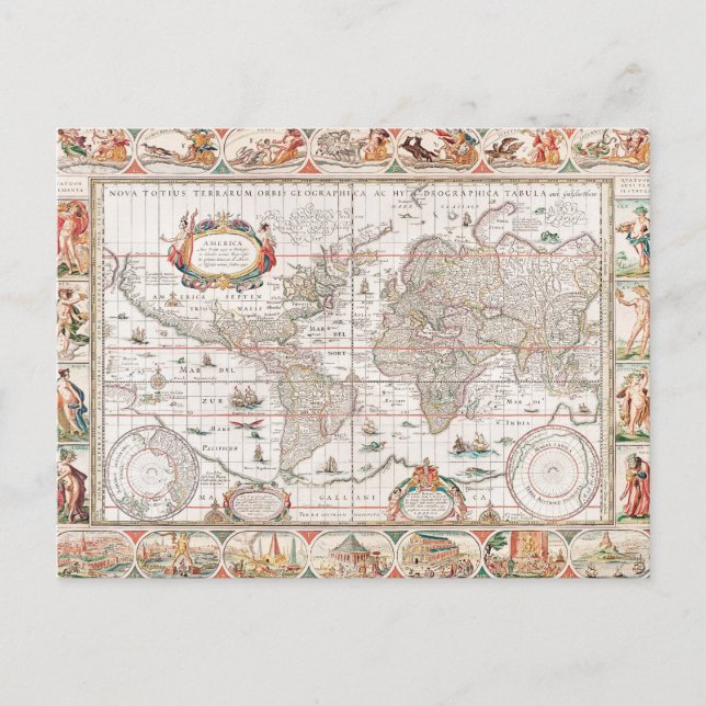 Carte colorée du monde antique (Devant)