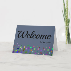 Carte Colorée Étincelle Pois Bienvenue