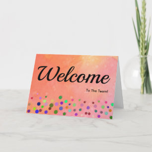Carte Colorée Étincelle Pois Bienvenue