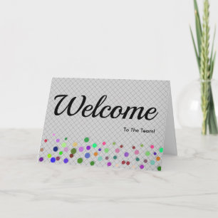 Carte Colorée Étincelle Pois Bienvenue