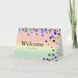 Carte Colorée Étincelle Pois Bienvenue