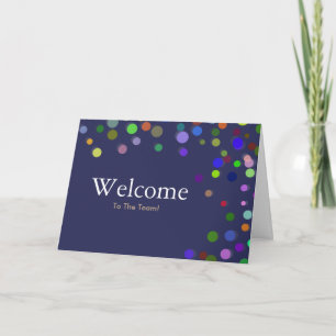 Carte Colorée Étincelle Pois Bienvenue