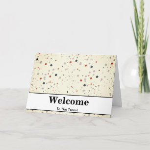 Carte Colorée Étincelle Pois Bienvenue