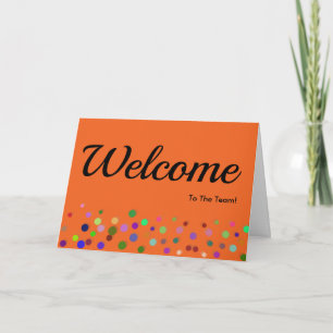 Carte Colorée Étincelle Pois Bienvenue